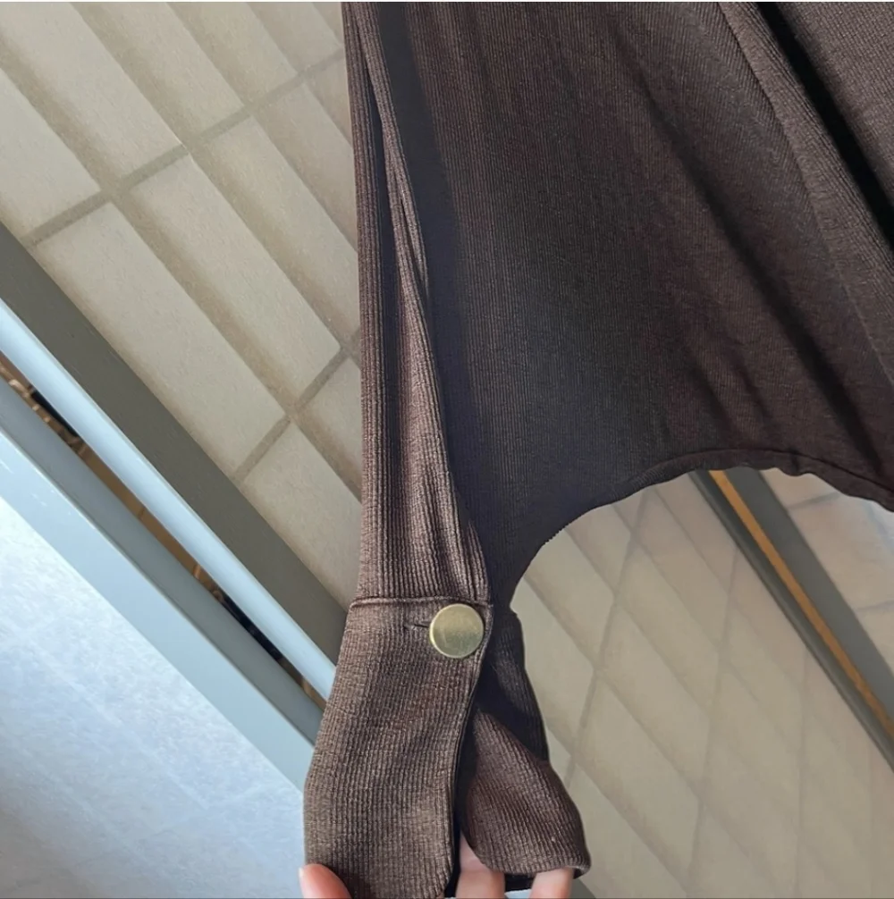 Zara Metallic Brown Knit Top - Picture 5 of 5